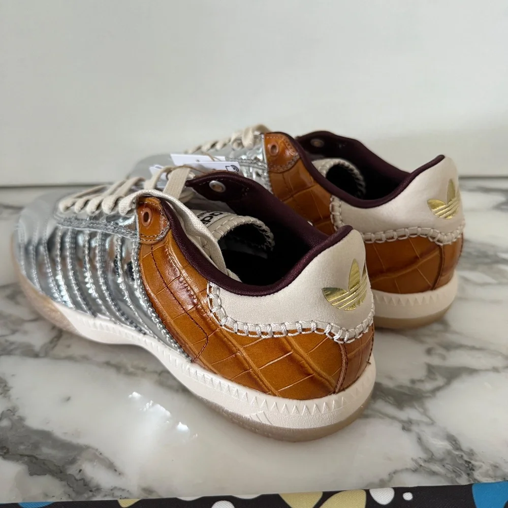 Adidas Originals Edition WALES BONNER Silver & Brown MN Samba Sneakers SZ US 7 - Picture 6 of 13